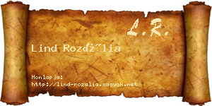 Lind Rozália névjegykártya